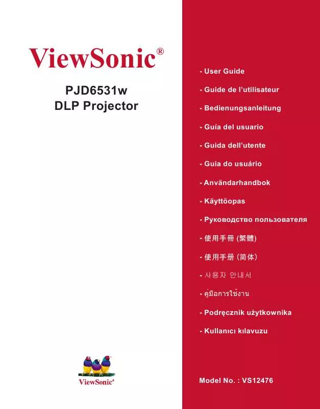 Mode d'emploi VIEWSONIC PJD6531W