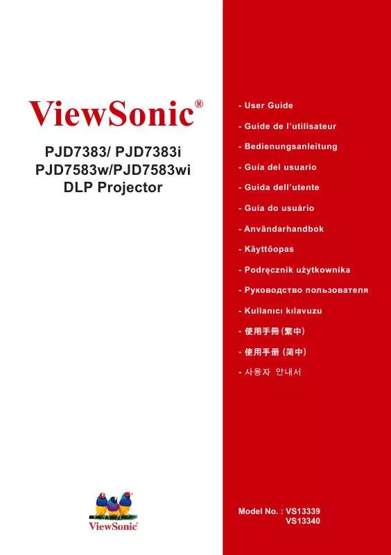 Mode d'emploi VIEWSONIC PJD7583W