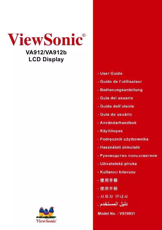 Mode d'emploi VIEWSONIC VA912