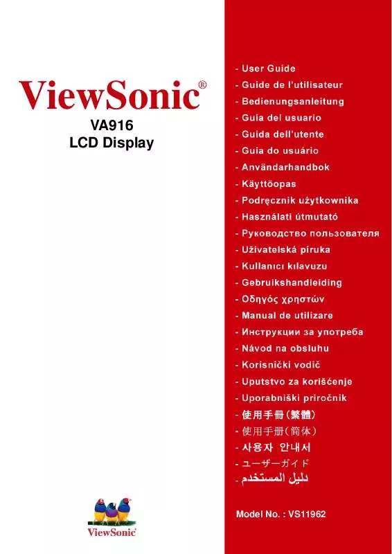 Mode d'emploi VIEWSONIC VA916