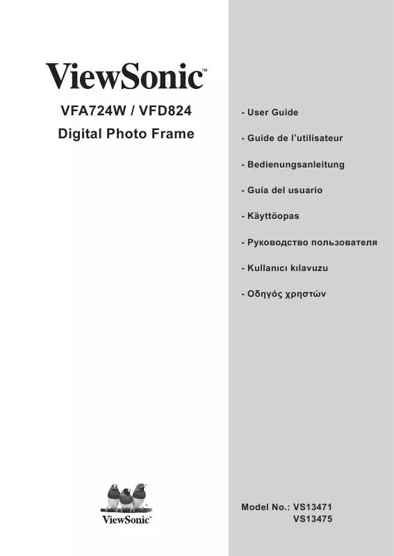 Mode d'emploi VIEWSONIC VFA724W-10