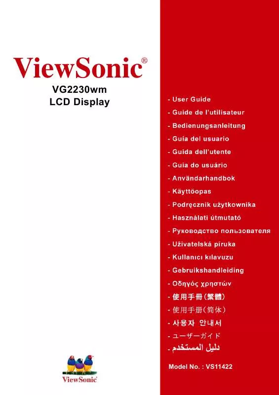 Mode d'emploi VIEWSONIC VG2230WM