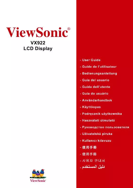 Mode d'emploi VIEWSONIC VX922