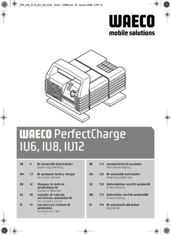 Mode d'emploi WAECO PERFECTCHARGE IU6