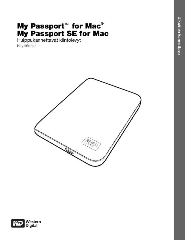 Mode d'emploi WESTERN DIGITAL MY PASSPORT SE FOR MAC