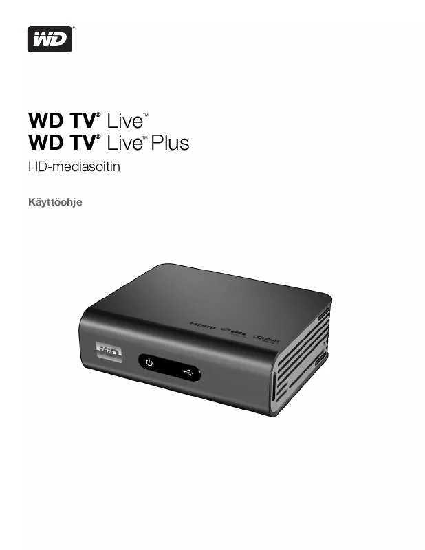 Mode d'emploi WESTERN DIGITAL WD TV LIVE MEDIA PLAYER