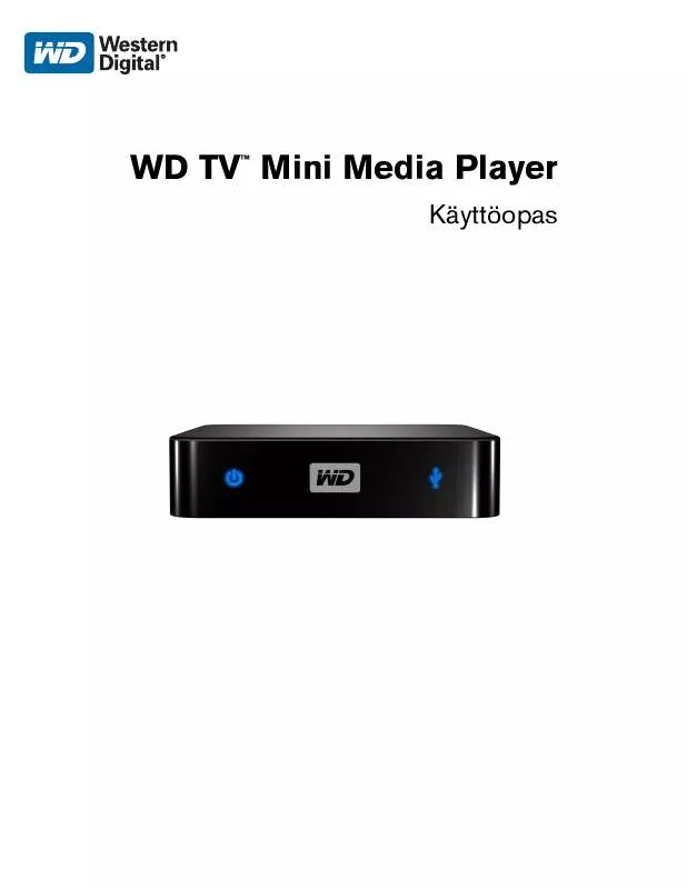 Mode d'emploi WESTERN DIGITAL WD TV MINI MEDIA PLAYER