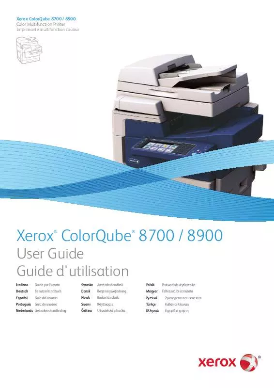 Mode d'emploi XEROX COLORQUBE 8700