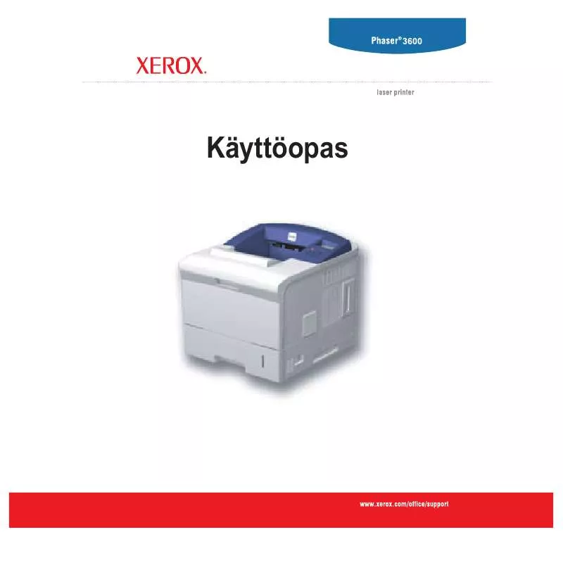 Mode d'emploi XEROX PHASER 3600